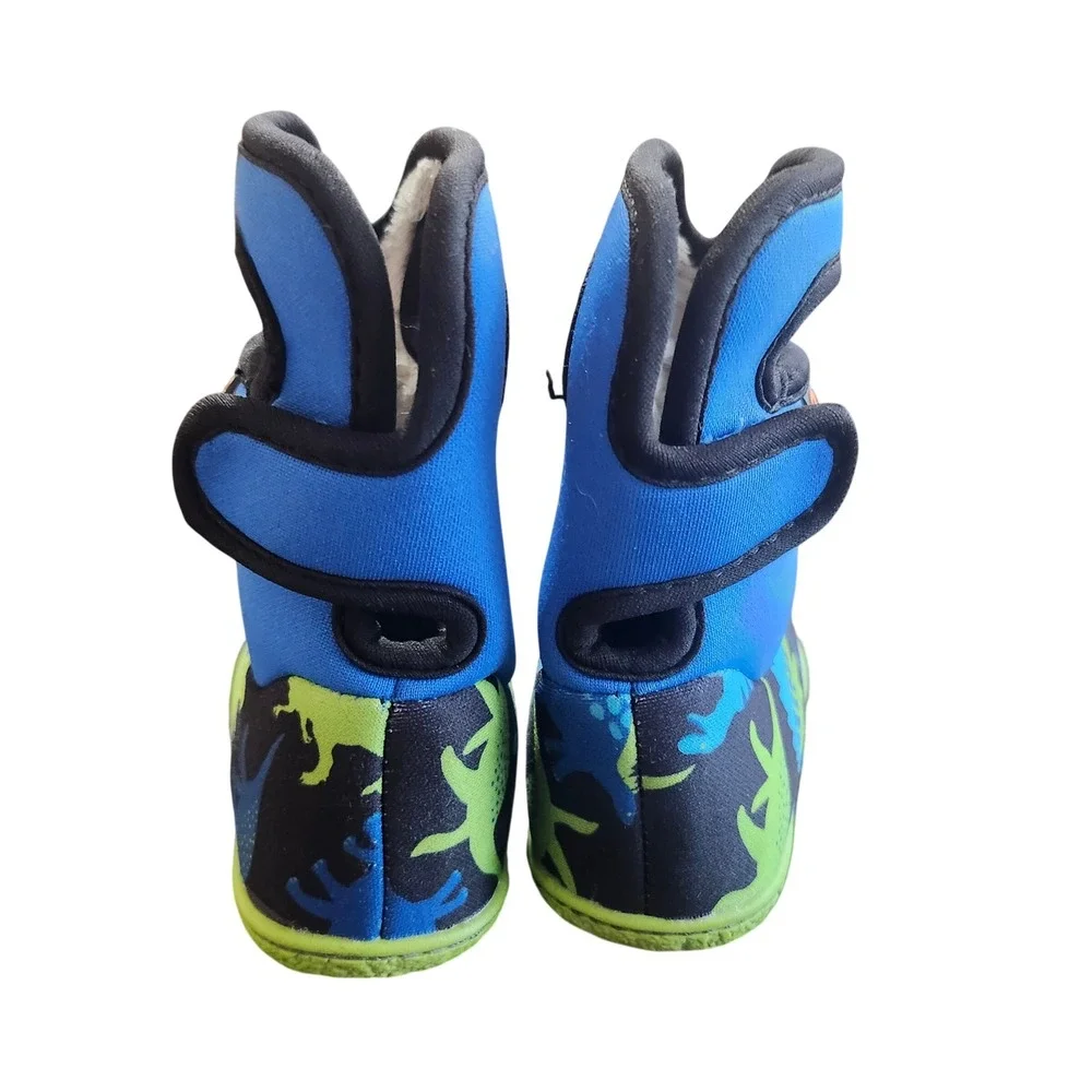 Bogs Baby Bogs Dino Boots Infants 7 Blue Dinosaur Waterproof Insulated